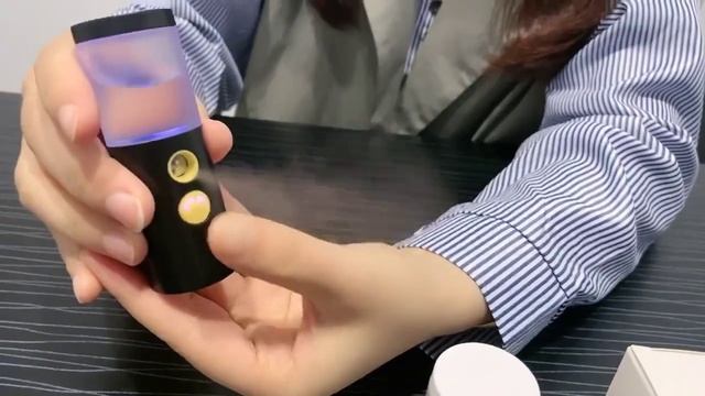 Увлажнитель воздуха и кожи лица портативный ручной с подсветкой, с USB зарядкой смотреть онлайн
