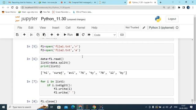 File Handling in Python Part-2  |pythonforbeginners|python full course in hindi|pythontutorial