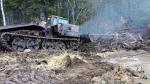 К-701 тдт55 делаем проезд через речку