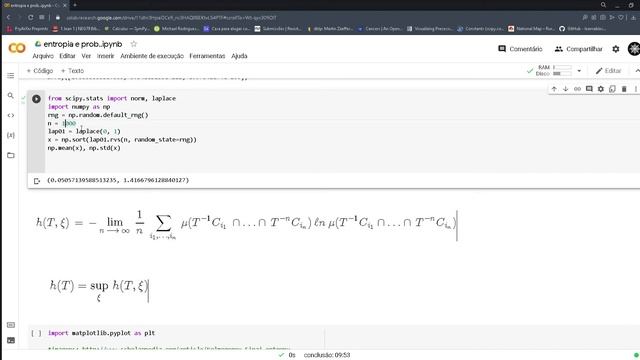 Matemática com Python (2.8): Entropia de Shannon e Komogorov - Sinai