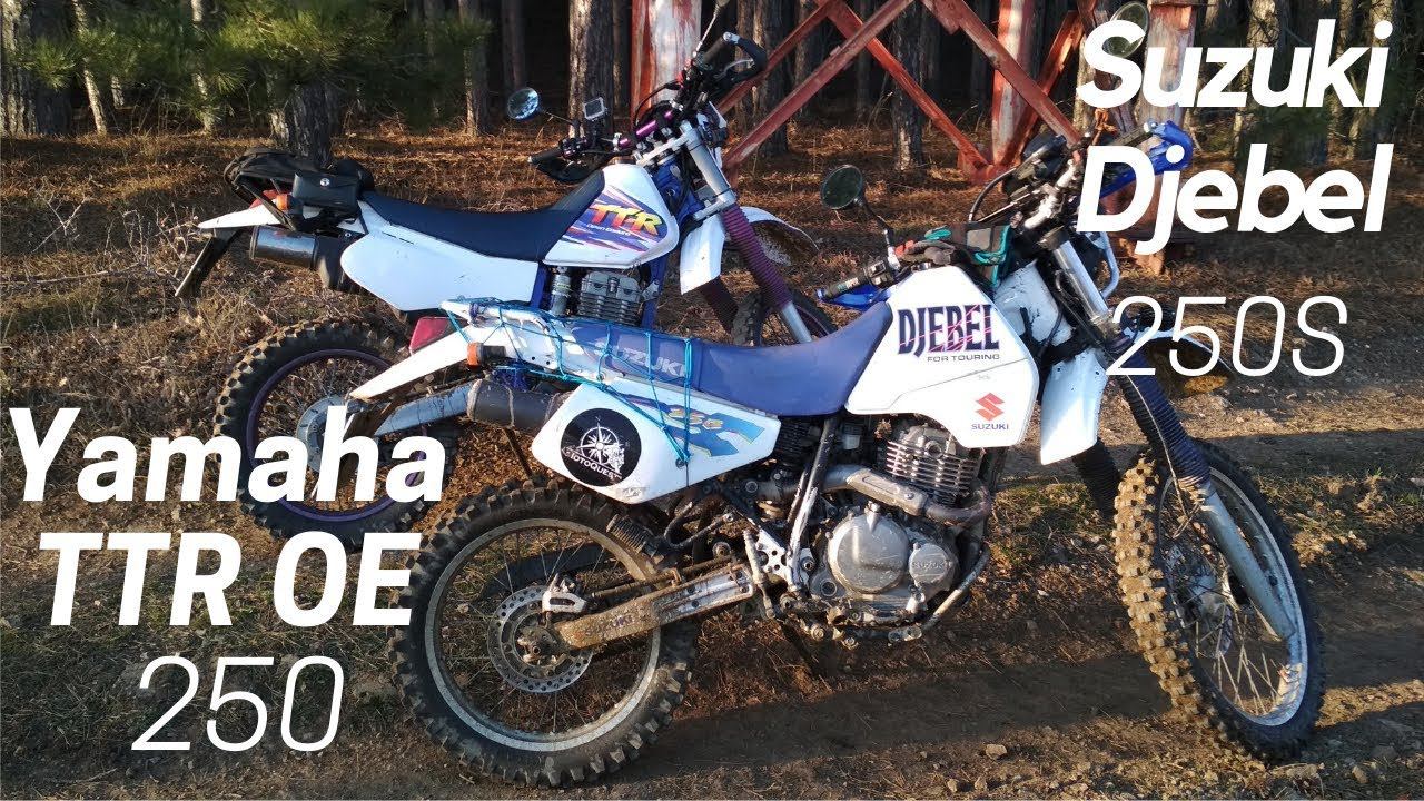 Yamaha TT-R 250 Open Enduro и Suzuki DR 250S Djebel лайтово с пейзажами смотреть онлайн