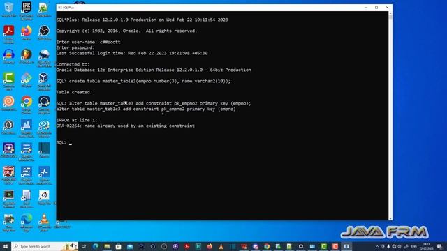 ORA-02264: name already used by an existing constraint - Oracle Database 12c Error Messages смотреть онлайн