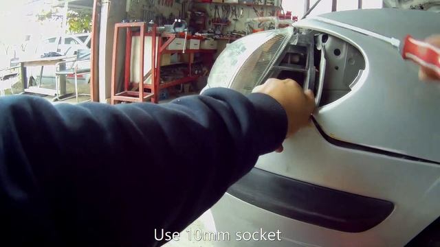 Nissan Almera (N16 2000–2006) Front bumper removal смотреть онлайн