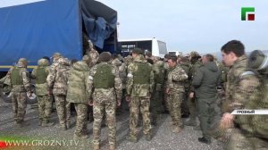 В зону проведения СВО из Грозного вылетела очередная группа добровольцев.