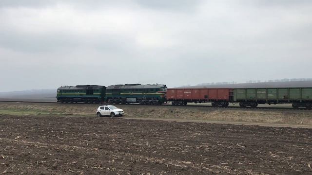 2 М62 Тепловоз / Грузовой поезд / Cargo Train