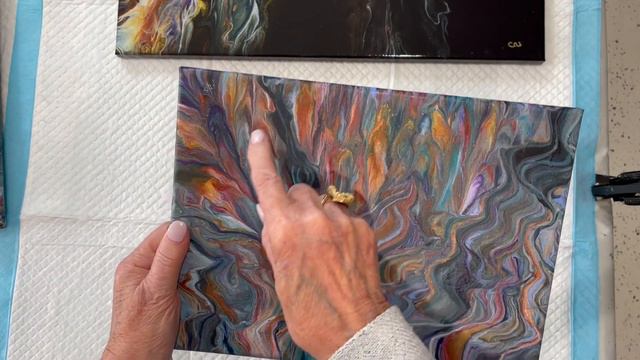 48 Renewal - 16X20 inch canvas. ACRYLIC POURING FLUID ART