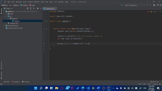 Java - How to display Even and Odd numbers on JetBrains with source code