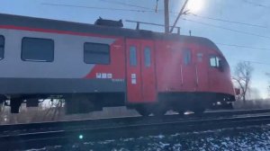 Электропоезд ЭП3Д-0047 Поезд 6403 Лиски — Воронеж (пл.Плехановская)