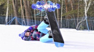 Карина сделала первые шаги на сноуборде ?