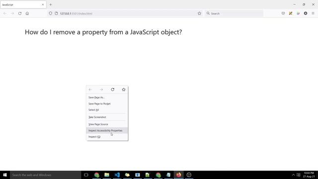 How do I remove a property from a JavaScript object? (In Hindi)
