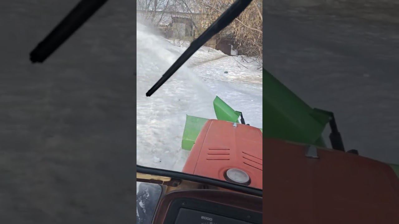 Снегоотбрасыватель Прогресс СБ1160 на тракторе Kubota X24 видео от покупателя
