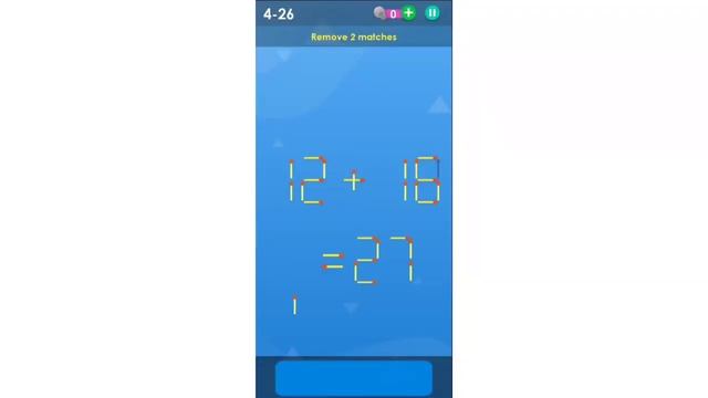 Smart Puzzles Collection|Matches|Hard|Level No 4-26
