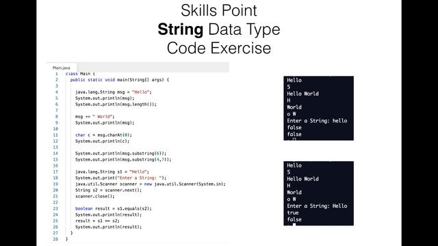 Data Structures Using Java: Data Types: String смотреть онлайн