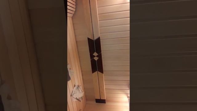 Отделка сауны своими руками. Обшил полки и выложил камень терракот (старый замок)