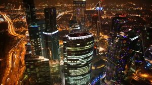 Москва сити вид с воздуха  Съемка с квадракоптера