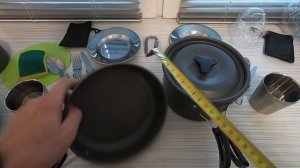 Обзор туристической посуды из Китая, набор из 20 предметов.