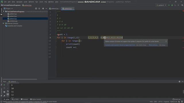 Printing Patterns in Python| Pattern Programming With Python  #3