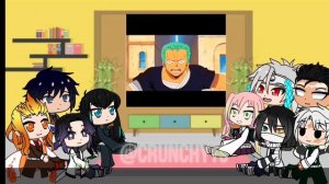 Past Hashiras react to Zoro as new Hashira || Zoro got lost and became Hashira || #gacha #gachareac