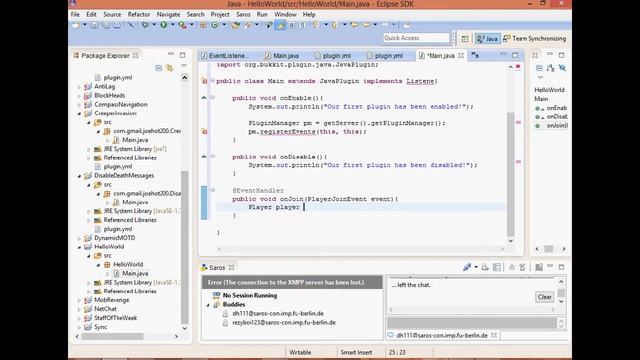 Bukkit plugin coding tutorial -1- Enabling our plugin. смотреть онлайн