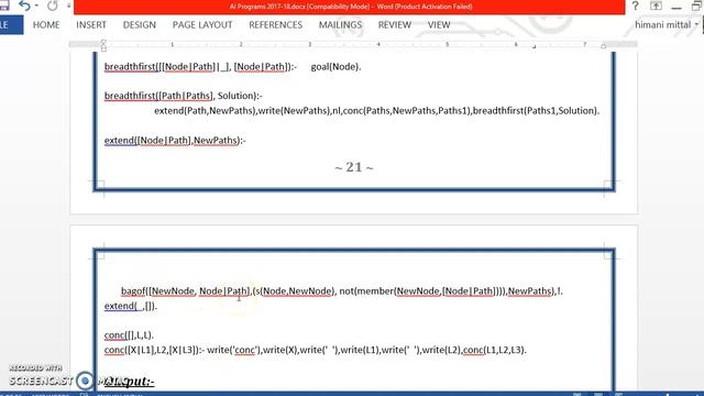 Breadth First Search in Prolog