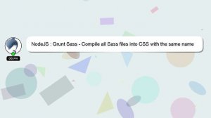 NodeJS : Grunt Sass - Compile all Sass files into CSS with the same name