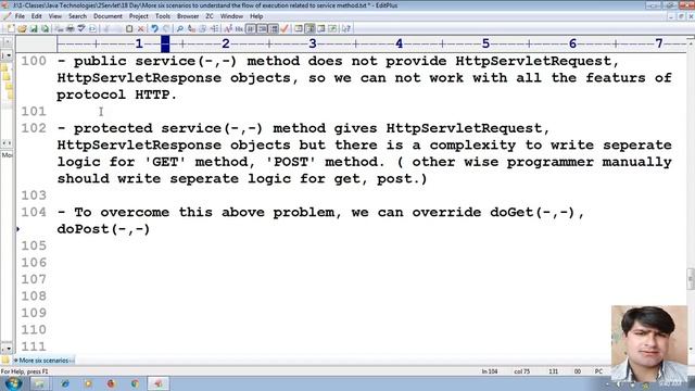 82 Why r you preferring to place request processing logic in only doXxx methods of servlet program смотреть онлайн