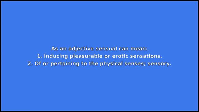 SENSUAL - Meaning and Pronunciation смотреть онлайн