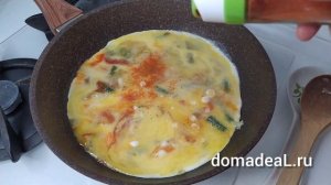 Яичница по-деревенски - быстрый завтрак из яиц и овощей