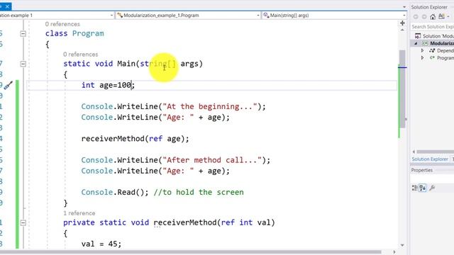 Using an out parameter in C# Programming смотреть онлайн