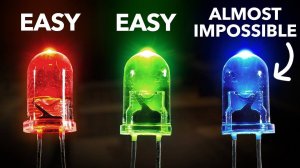 Почему почти невозможно сделать синий светодиод?