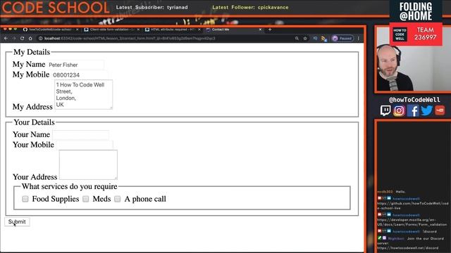 Code School Lesson 3: Learn HTML form validation смотреть онлайн