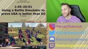 TABS IS A CRAZY GAME!!! Reacting to "Using a Battle Simulator to prove USA is better than EU"