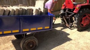 Прицеп самосвальный самодельный (испытание нагрузкой)