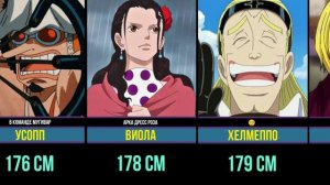 Рост Персонажей Ван-Пис