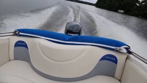 Quicksilver 470Sport Evenrude Etec 75PS speed test Rückkamera