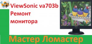 ViewSonic va703b Ремонт монитора