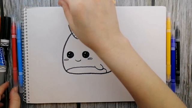 РИСУЕМ КИТА, КИТ-ЕДИНОРОГ/ Рисуем легко/Простые рисунки смотреть онлайн