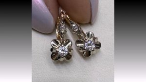 Золото СССР. Серьги самые  ЖЕЛАННЫЕ  и ДОРОГИЕ  У Советских ЖЕНЩИН.ЗОЛОТО СССР.РОСКОШЬ.ORIGINAL GOL