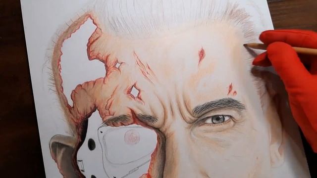 Рисую Терминатора Т-800 (Арнольд Шварценеггер). / I draw Terminator T-800 (Arnold Schwarzenegger). смотреть онлайн