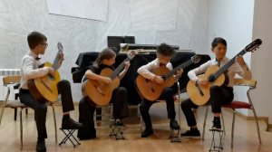 Квартет гитаристов. II возрастная группа 11-12 лет. Классическая гитара. Ансамбль. г. Ноябрьск