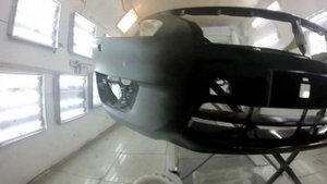 Покраска нового бампера.