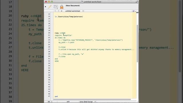 BBEdit, the Shell Worksheet and HERE documents смотреть онлайн