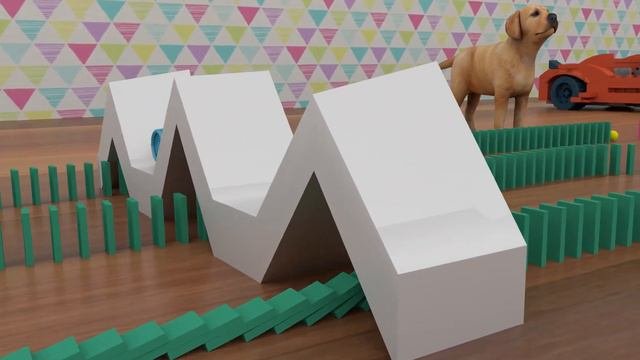 Dominoes Falling Video For Kids~Domino Effect~Animated Domino Video