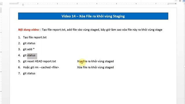 Quản lý mã nguồn với GIT - Bài 15 Local Repository - Staged & Unstaged 02 смотреть онлайн