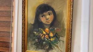 Painting Series - Girl with Flowers by Salvador Cabrera