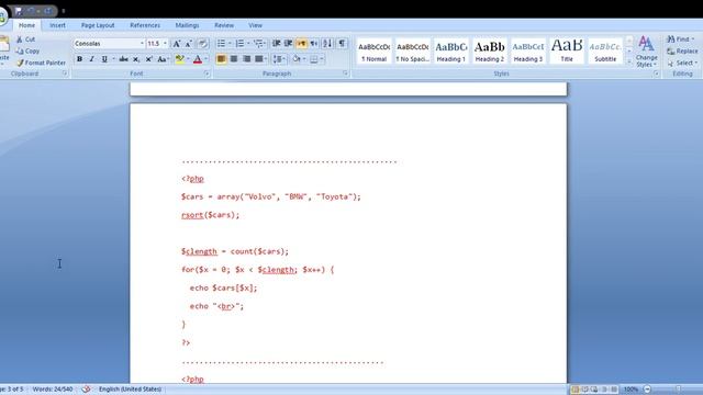 php array example