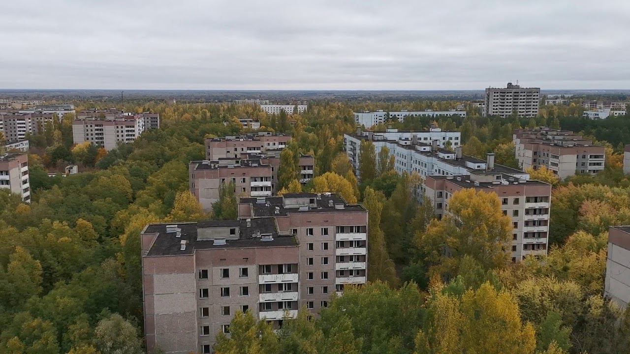 Припять, вид с крыши дома. ЧЗО смотреть онлайн