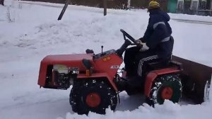 минитрактор МТЗ 132-н чистка снега