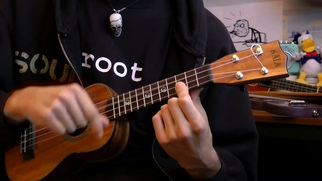Skyrim theme - Sons of Skyrim ukulele tutorial (French with english subtitles) смотреть онлайн