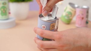 Влажные салфетки в банке "Cute Dinosaur" 30 шт